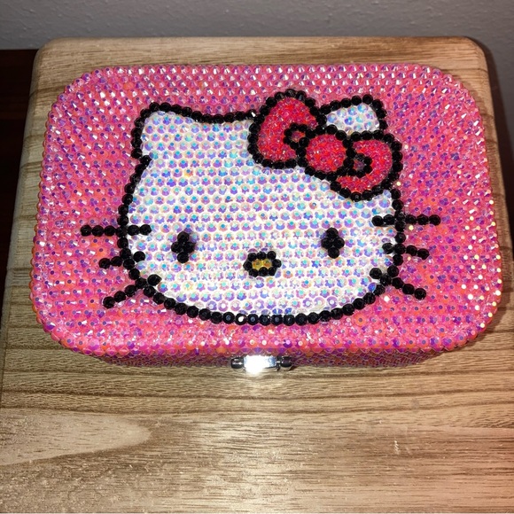 Hello Kitty Jewelry Box Organizer Y2K Pink Crystal Special Edition Sanrio Cat - Picture 6 of 17